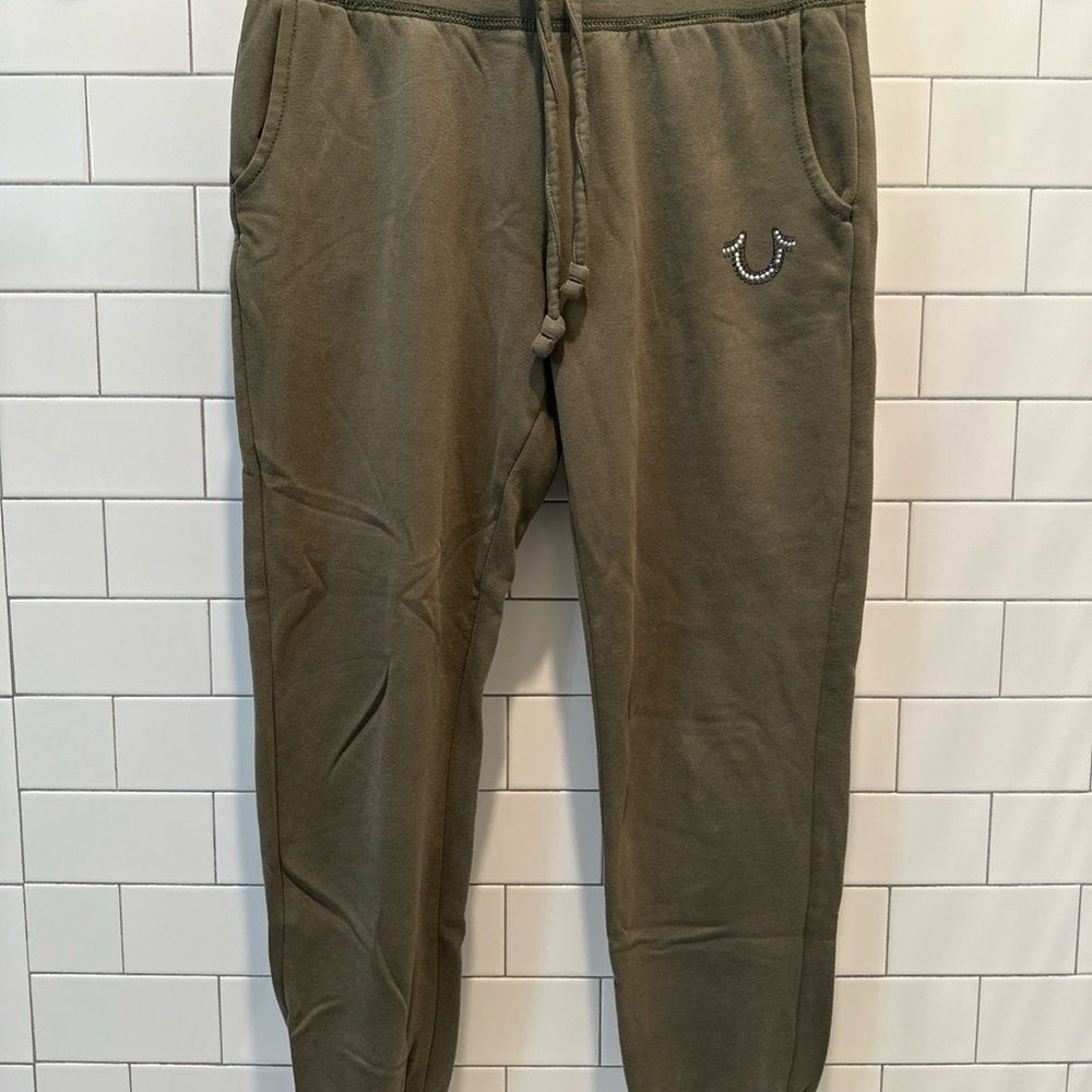 True Religion Olive Green Sweatpants